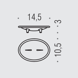 Мыльница Colombo Khala B1840.000, металл, хром