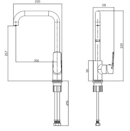 Смеситель Bien Torres BE11017104, для кухонной мойки, хром