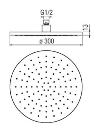 NOBILI AD139/113CR Верхний душ (хром)