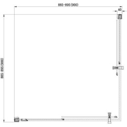 Душевой уголок Aquanet Delta Cube NPE1142 90x90, прозрачное стекло