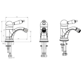 Фото Смеситель для биде Boheme Medici Ripresa (306) бронза