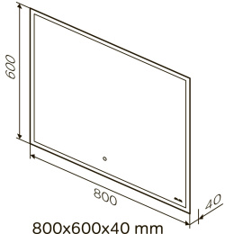 Зеркало с LED-подсветкой Am.Pm Spirit 2.0 (M71AMOX0801SA)