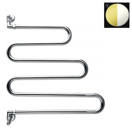 Фото Полотенцесушитель Margaroli Vento 405WG водяной, белый/золото