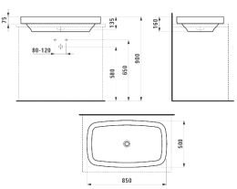 Фото Раковина Laufen Palomba 8.1580.2.000.112.1
