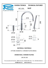 Фото Смеситель Remer для ванны  RR N07 набортный