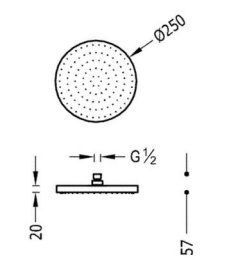 Фото Tres Showers 13413726 Верхний душ
