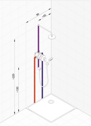 Фото Душевая система Kludi Pure&Easy (376400565) хром