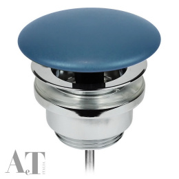 Сток для раковины AeT clic-clack хром, цвет керамики голубой матовый A038140