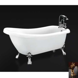 Акриловая ванна 168x72 BelBagno (BB20-ORO), прямоугольная