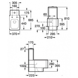 Бачок для унитаза Roca Element (341570000) белый
