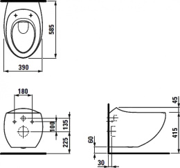 Подвесной унитаз Laufen Alessi One 8.2097.6.400.000.1