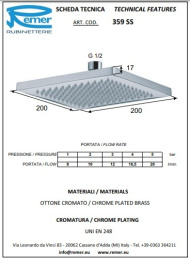 Фото Remer 359SSNPX Душевая головка с шарнирным соединением