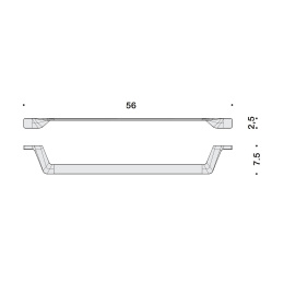 Фото Полотенцедержатель 56 см Colombo ALIZE B2510.CR