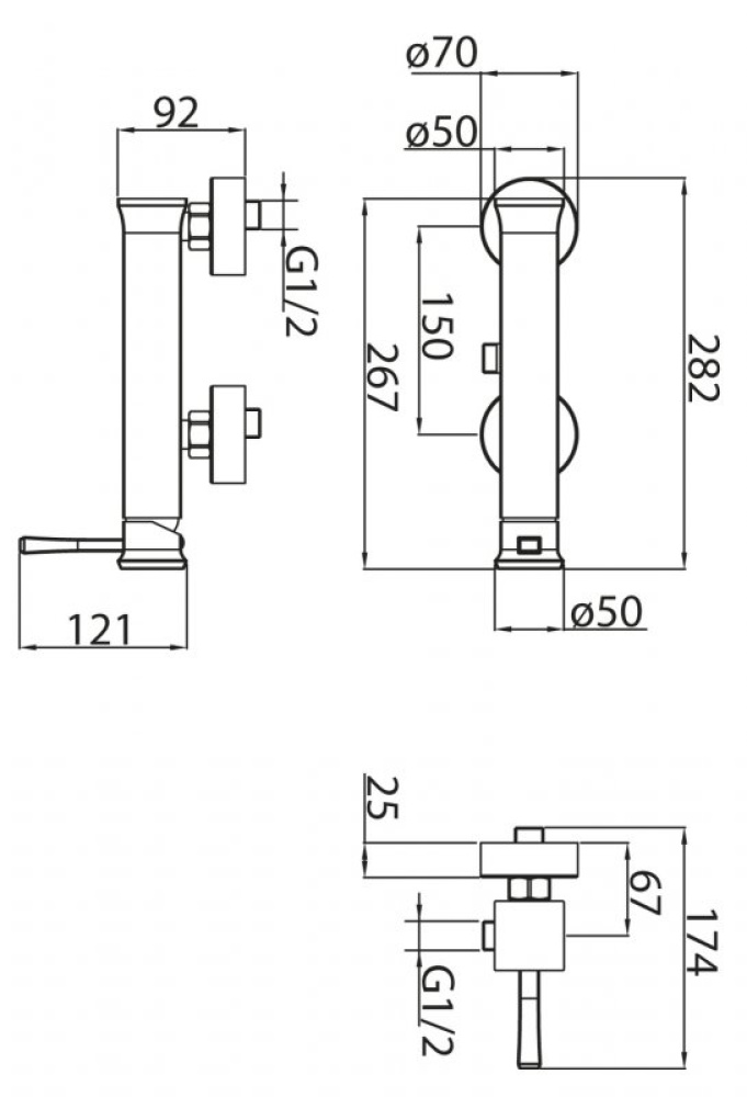 Фото Смеситель для душа BelBagno Mille MIL-ESDM-CRM