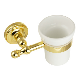 Фото Migliore Mirella 17306 Cтакан настенный, керамика золото