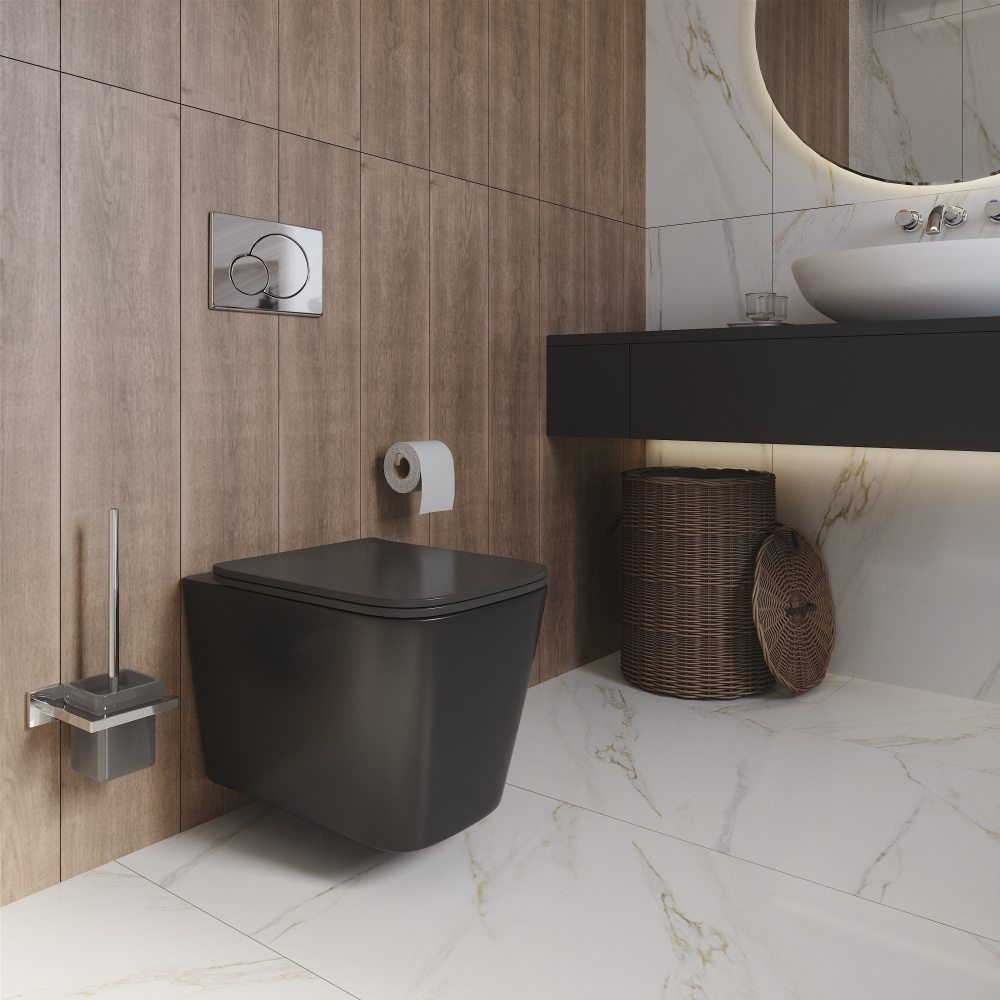 Унитаз подвесной Grossman (GR-4441BMS) черный матовый