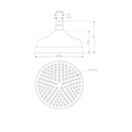 Omnires WG620CR Верхний душ D=20,5 см (хром)