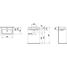 Laufen PRO S 8.1795.9.000.104.1 Раковина накладная на 60 см