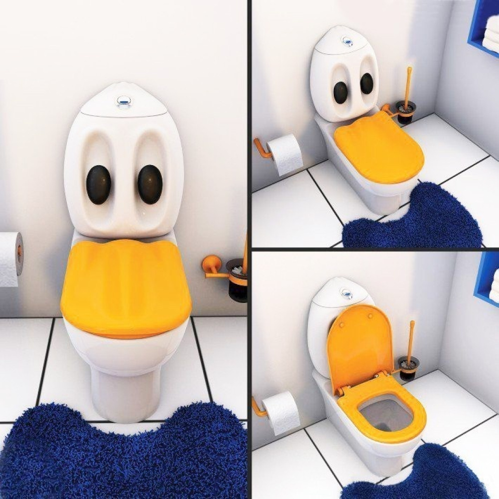 Унитаз детский утенок Creavit Ducky DC360 комплект