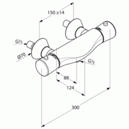 Фото Термостат для душа Kludi Ambienta (534000538) хром