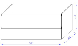 Тумба под раковину Jacob Delafon Madeleine EB2055-J5, 100 см, блестящая белая, левая