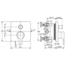 Смеситель Ideal Standard Active B8652AA для ванны