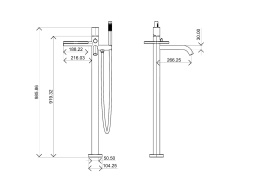 Фото Смеситель напольный Boheme Stick (129-BB.2) черный