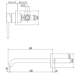 Gattoni Circle Two 9137/91C0 Смеситель для раковины встраиваемый