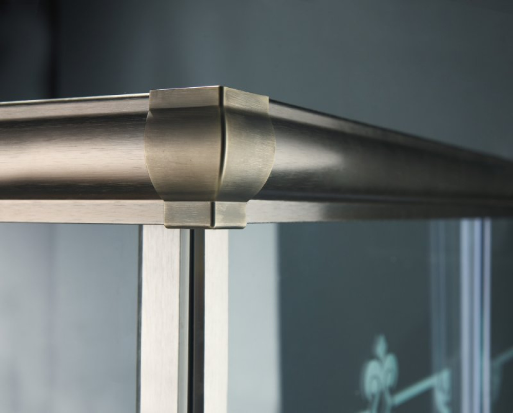 Фото Душевой уголок Cezares GIUBILEO-A-2-80-SCORREVOLE-CP-Cr, 80 х 80 х 195 см, стекло узорчатое