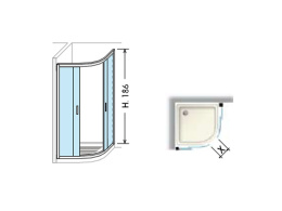 Душевой уголок BOX DOCCE 2B HIT 2810ATR0