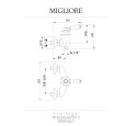 Migliore Ermitage 18620 Смеситель для душа внешний, ручка белая, хром