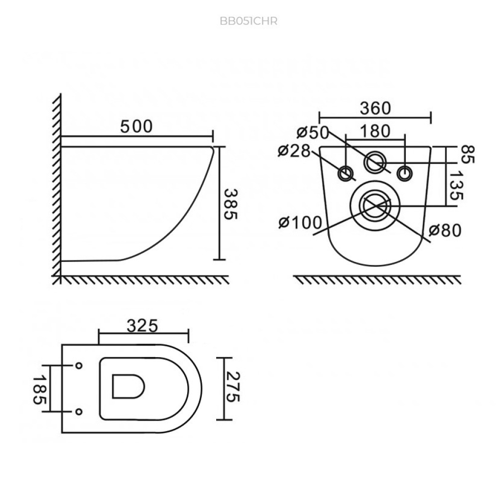 Унитаз + инсталляция Комплект 4 в 1 Унитаз подвесной BelBagno AMANDA BB051CHR с сиденьем BB051SC + Система инсталляции
