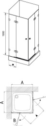 Душевой уголок Ravak Brilliant (1UV44A00Z1)