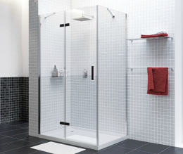 Душевой уголок WasserKRAFT Aller Black 10H06B, 80 см, стекло прозрачное