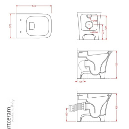 Унитаз приставной ArtCeram Cow (CWV002 03 00)