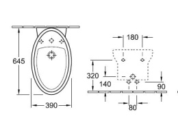 Фото Биде Villeroy&Boch Amadea 7E86 B0R1 подвесное