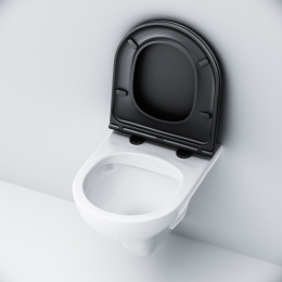 Унитаз подвесной Am.Pm Gem (C901700SCmb) белый, черный