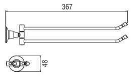 NOBILI ACCP22BR Полотенцедержатель (бронза)
