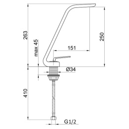 Фото Смеситель для раковины Webert Wolo WO830402564