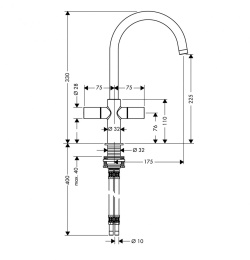 Фото Axor Uno 38040000 Смеситель для раковины (хром)