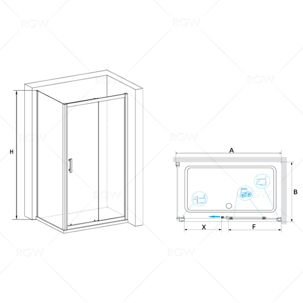 Душевой уголок RGW Passage 020814580-11
