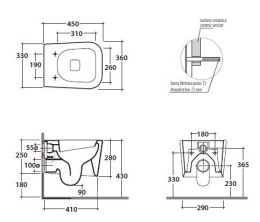 Унитаз подвесной Globo Stone (SSS03.BI) белый