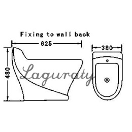 Биде напольное Laguraty 2160C белый