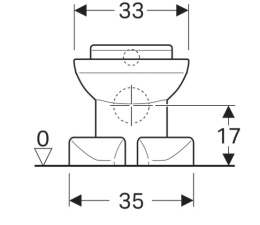 Чаша напольного унитаза Geberit Bambini 212000000