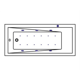 Фото Excellent Wave Slim WAEX.WAV170.75S.RELAX Ванна 170x75 "RELAX" (хром)