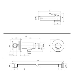 Гигиенический душ Bossini Paloma Flat E37015B.030 с прогрессивным смесителем