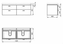 Тумба для комплекта Ideal Standard Connect New белая 130