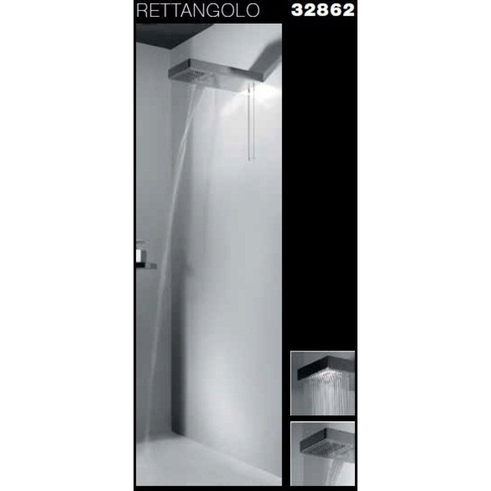Верхний душ Gessi Segni Rettangolo (32862#238) сталь полированная