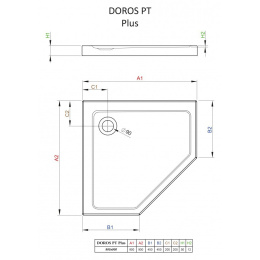 Акриловый поддон для душа Radaway Doros Plus PT 90x90x5 белый SDRPTP9090-01