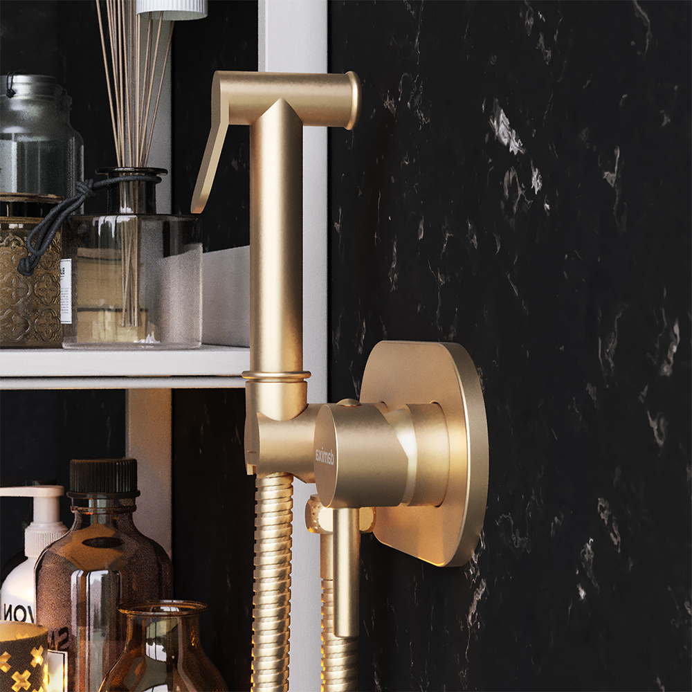 RedBlu by Damixa 214000000 Option, смеситель монтируемый в стену, с гиг.душем, бронза